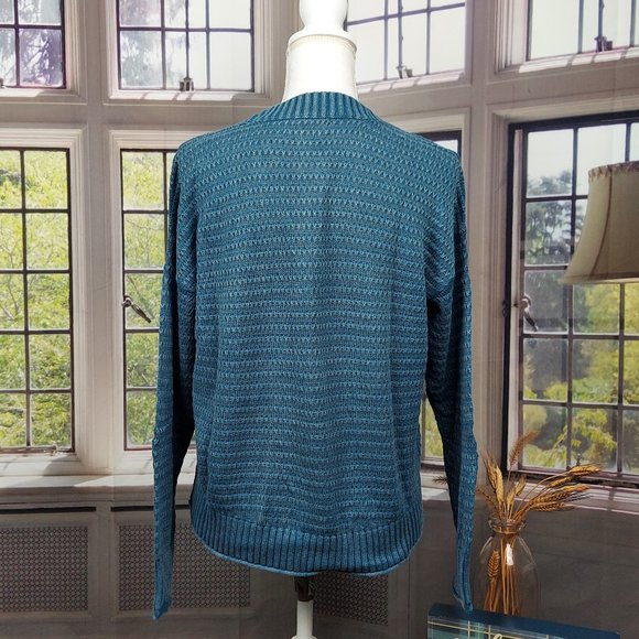 NWT SONOMA CROPPED BUTTON-UP CARDIGAN (WASHED BLUE / XL) - Picture 9 of 14